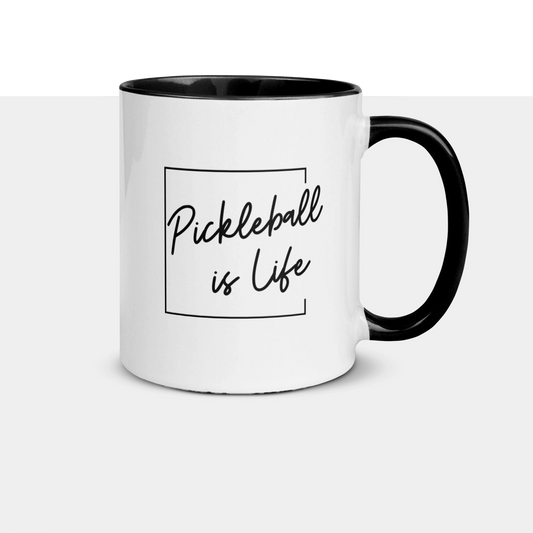 "Pickleball is Life" Mug with Color Inside