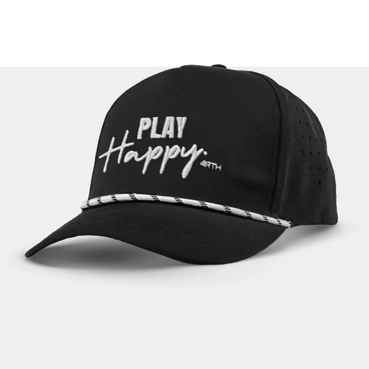"Play Happy" Performance Hat - Black
