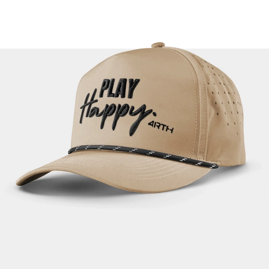 "Play Happy" Performance Hat - Tan