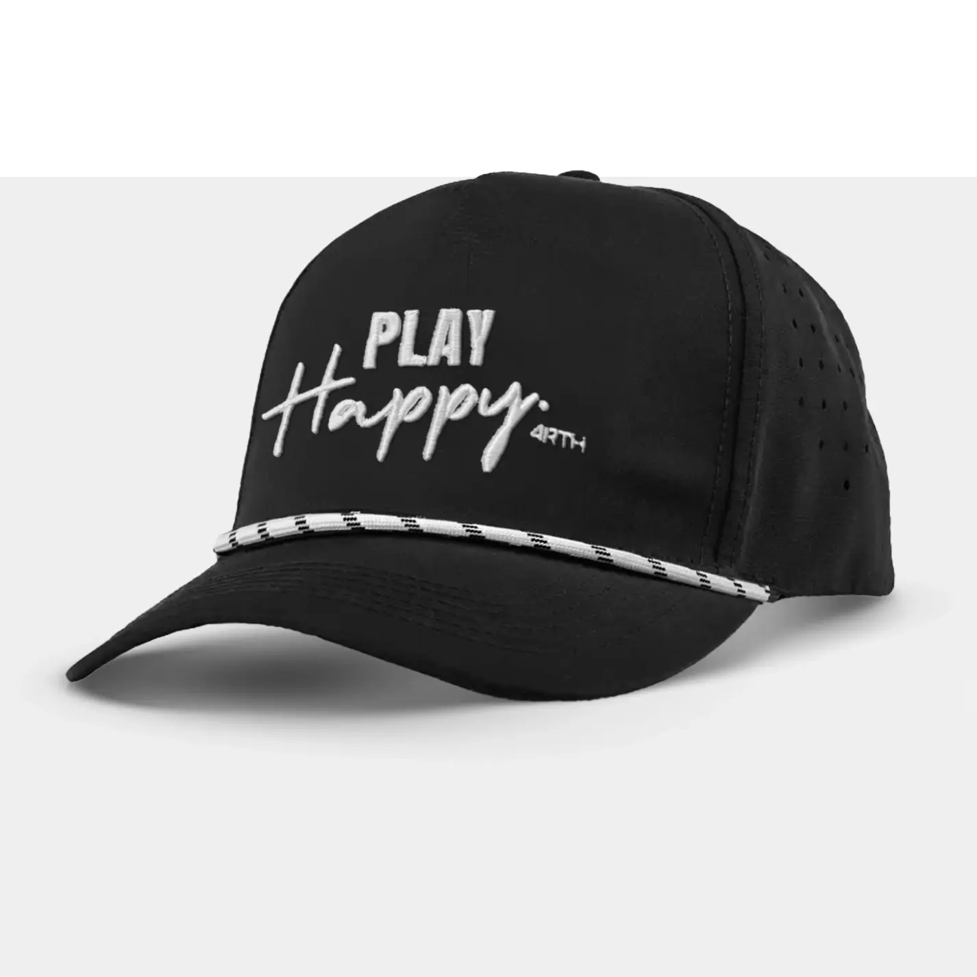 "Play Happy" Performance Hat - Black