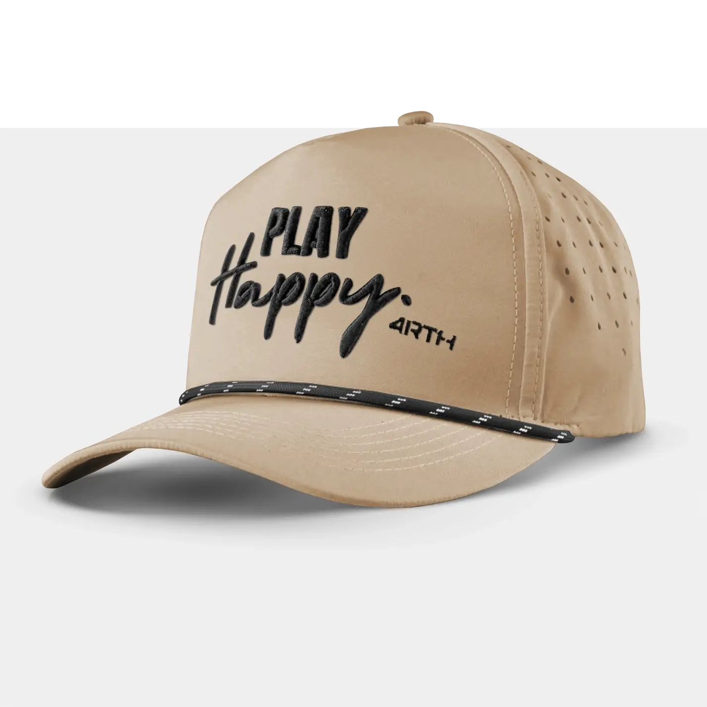 "Play Happy" Performance Hat - Tan