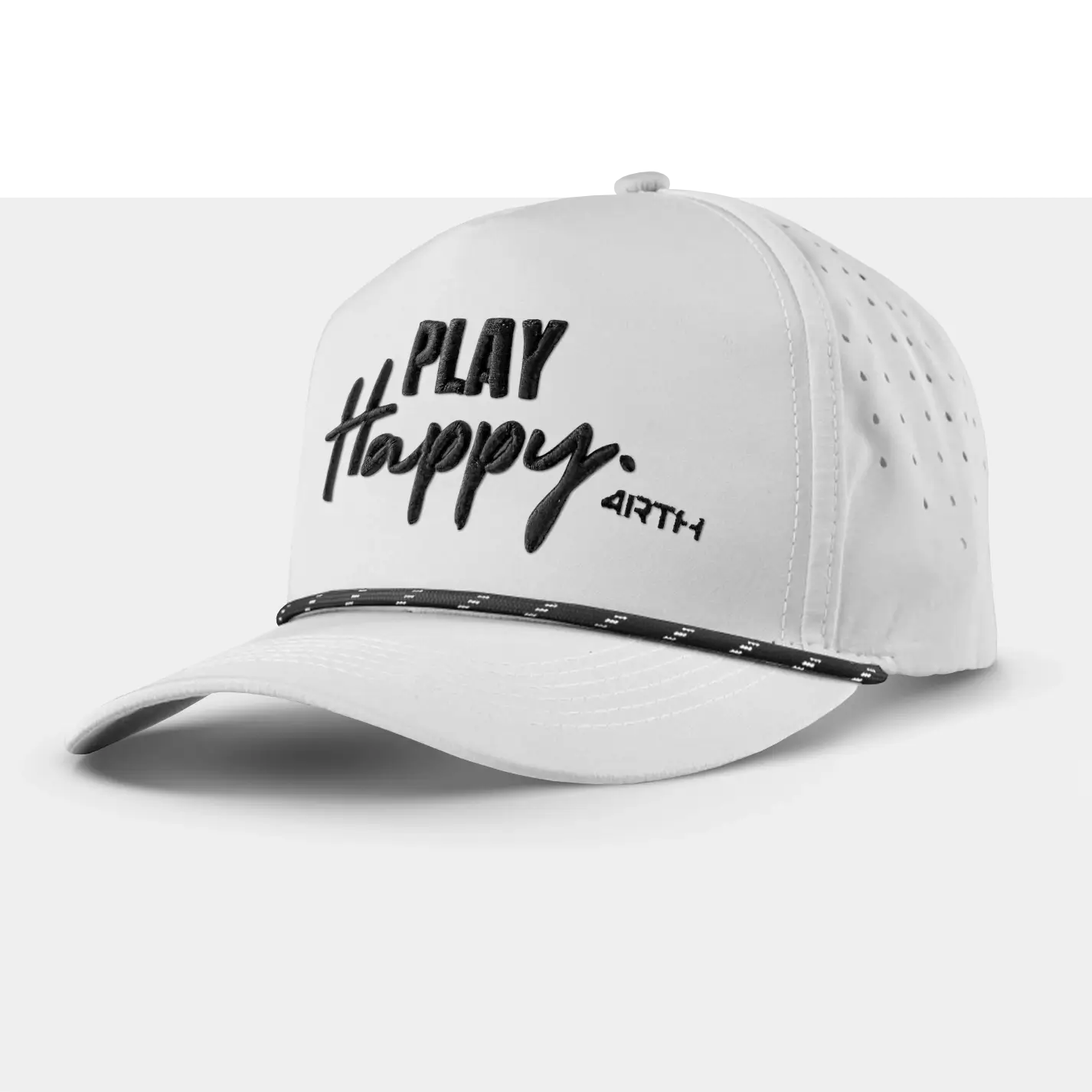 "Play Happy" Performance Hat - White