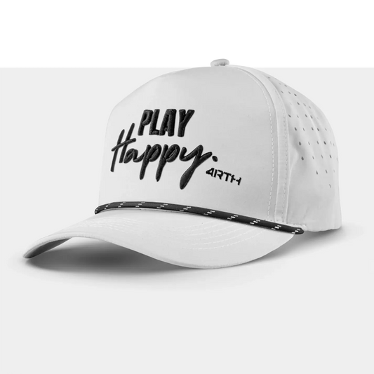 "Play Happy" Performance Hat - White