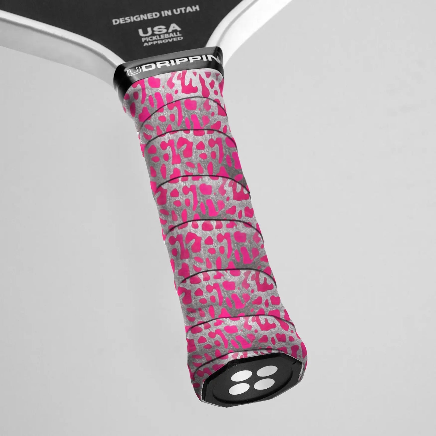 Pink with Silver Elephant Print - Custom Grips