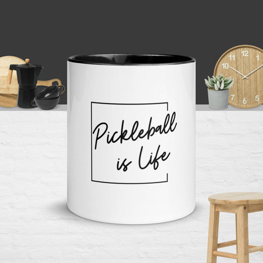 "Pickleball is Life" Mug with Color Inside