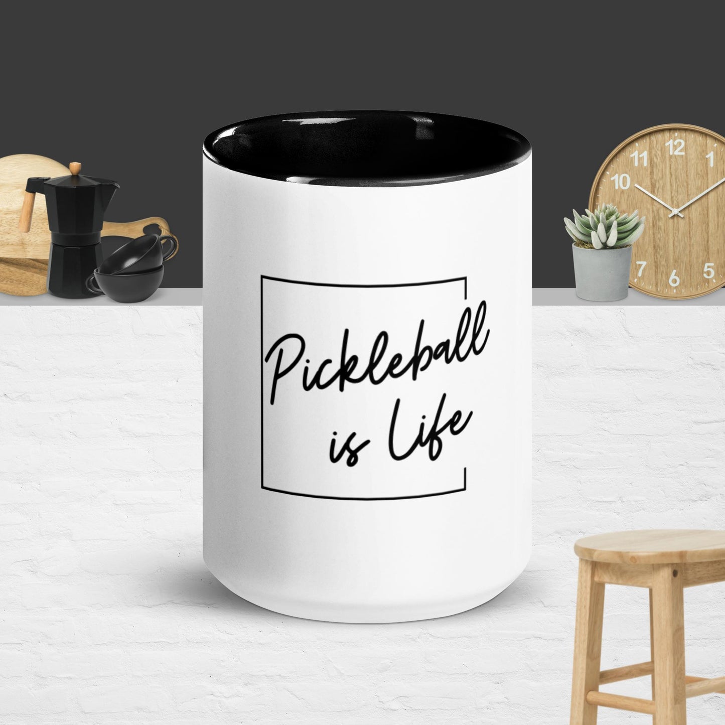 "Pickleball is Life" Mug with Color Inside